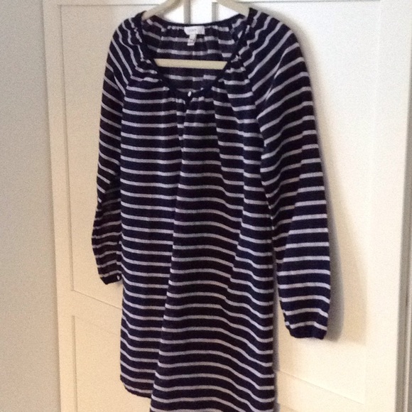 J Crew beautiful cotton/linen stripe tunic - Picture 3 of 4